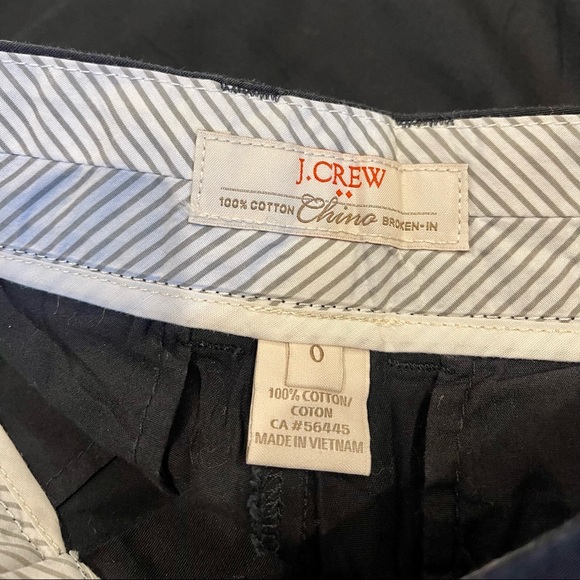 J. Crew Broken-In 3-Inch Chino Short. Black. Size 0. - Picture 4 of 8